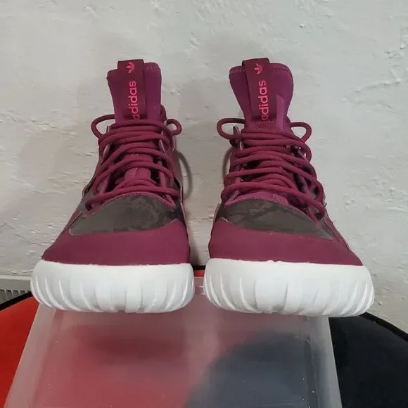 Adidas Tubular X Magenta Snakeskin Sneakers Size 8.5 Womens Or 6.5 Boys - Picture 11 of 16